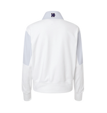 Load image into Gallery viewer, K-Stack Womens 1/4 Zip Fleece Pullover by adidas in White/Lt Blue