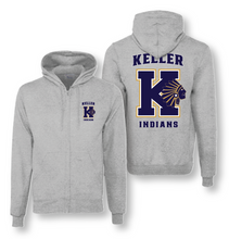 Load image into Gallery viewer, Indian NATION Full-zip Hoodie by Champion in Grey Htr