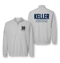 Load image into Gallery viewer, K-Stack Soccer Woven Stretch 1/2 Zip Pullover in Lt. Grey by adidas