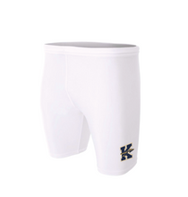 Load image into Gallery viewer, K-Spear Practice 8" Compression Shorts in White