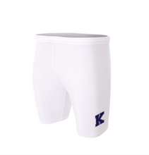 Load image into Gallery viewer, K-Strong Practice 8&quot; Compression Shorts in White
