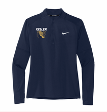 Load image into Gallery viewer, TnF Wings Womens DriFit 1/2 Zip by Nike in Navy
