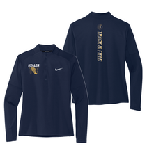 Load image into Gallery viewer, TnF Wings Womens DriFit 1/2 Zip by Nike in Navy
