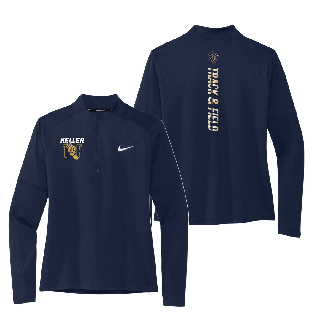 TnF Wings Womens DriFit 1/2 Zip by Nike in Navy