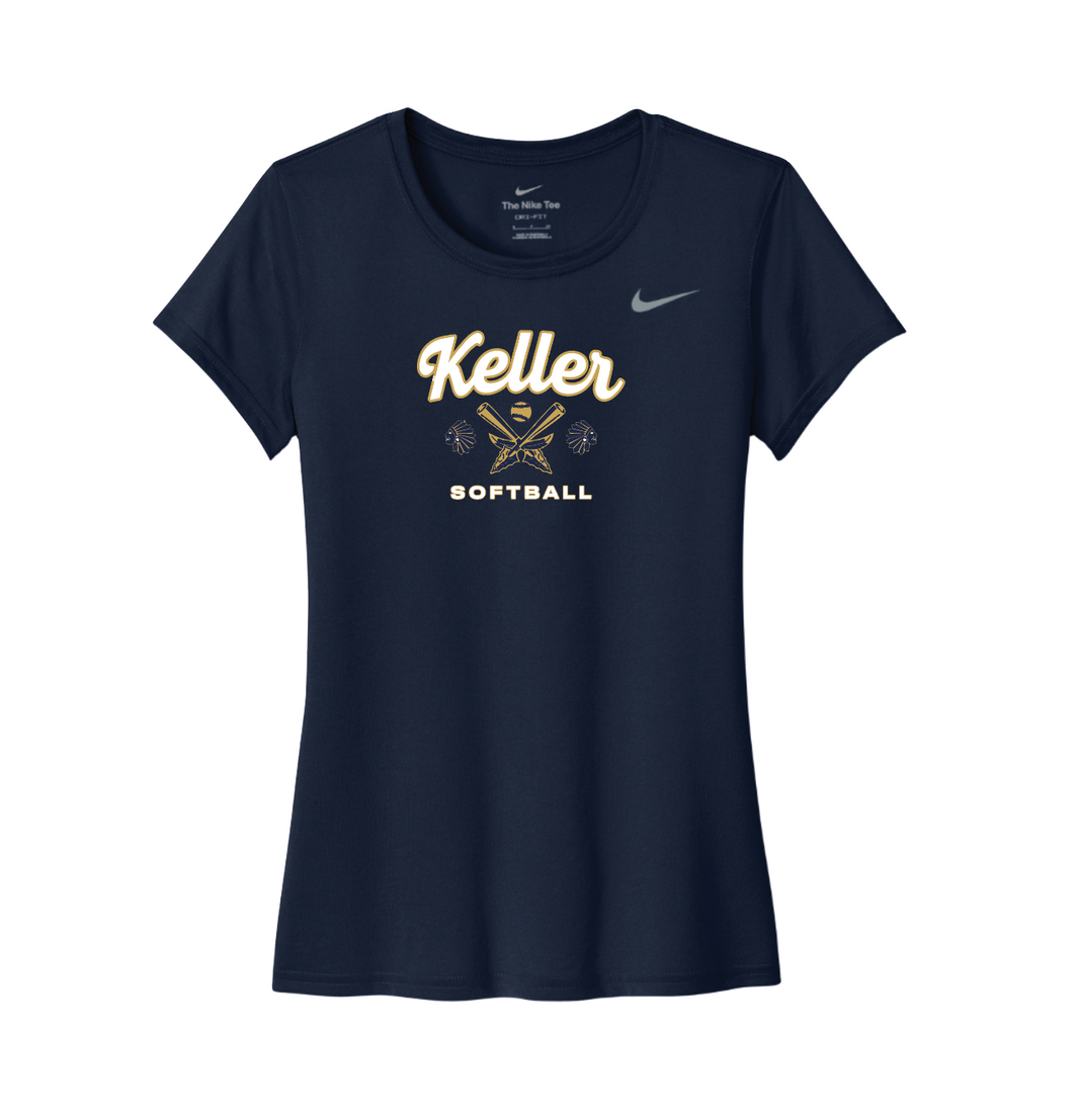 Triple Play Womens SS DriFit Tee in Navy by Nike