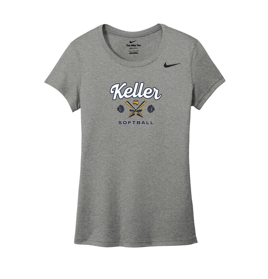 Triple Play Womens SS DriFit Tee in Grey Htr by Nike