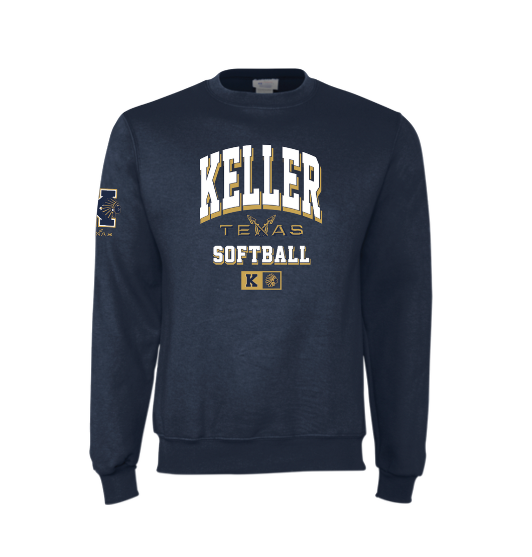SFTBLL Arch Crew Sweatshirt by Champion in Navy