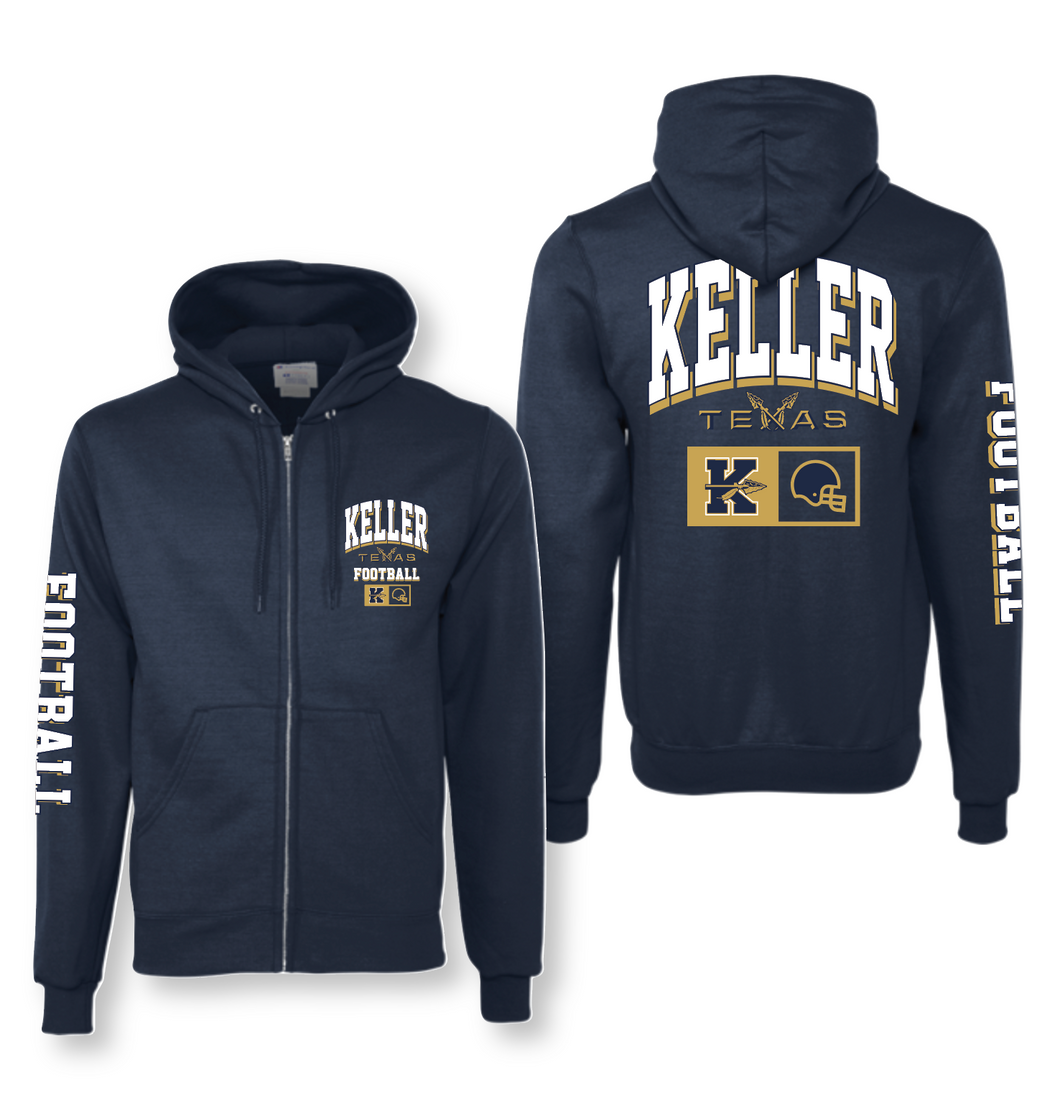 FB ARCH Full-zip Hoodie by Champion in Navy