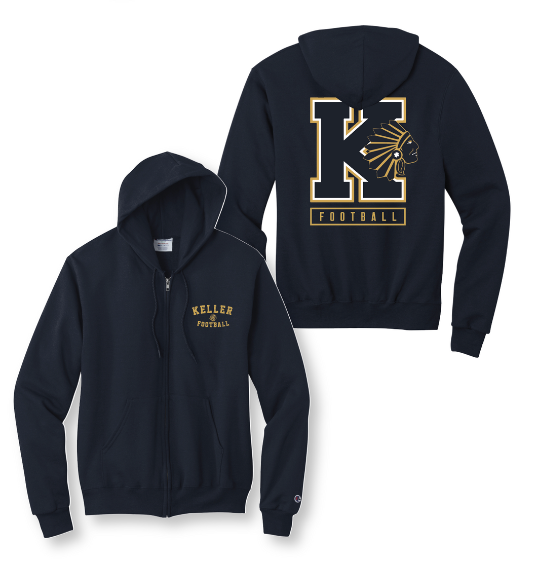GAME DAY Full-zip Hoodie by Champion in Navy