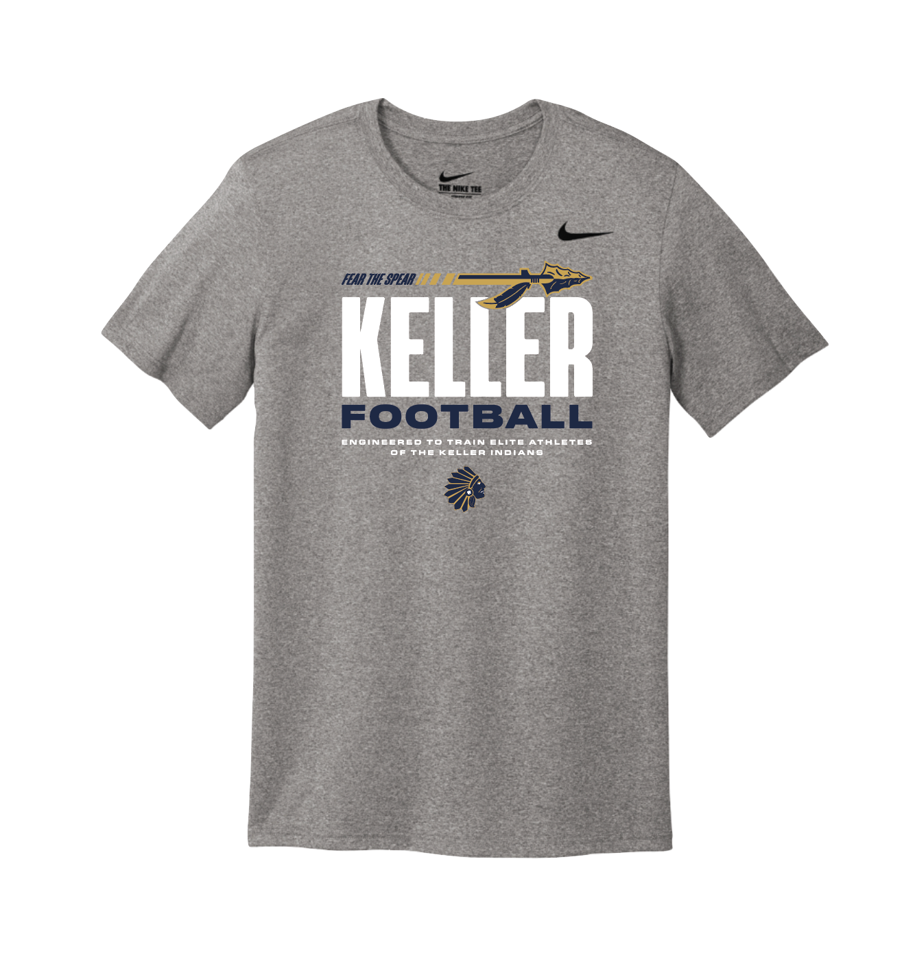 Elite SS Unisex DriFit Tee in Grey Htr by Nike – Keller Indians