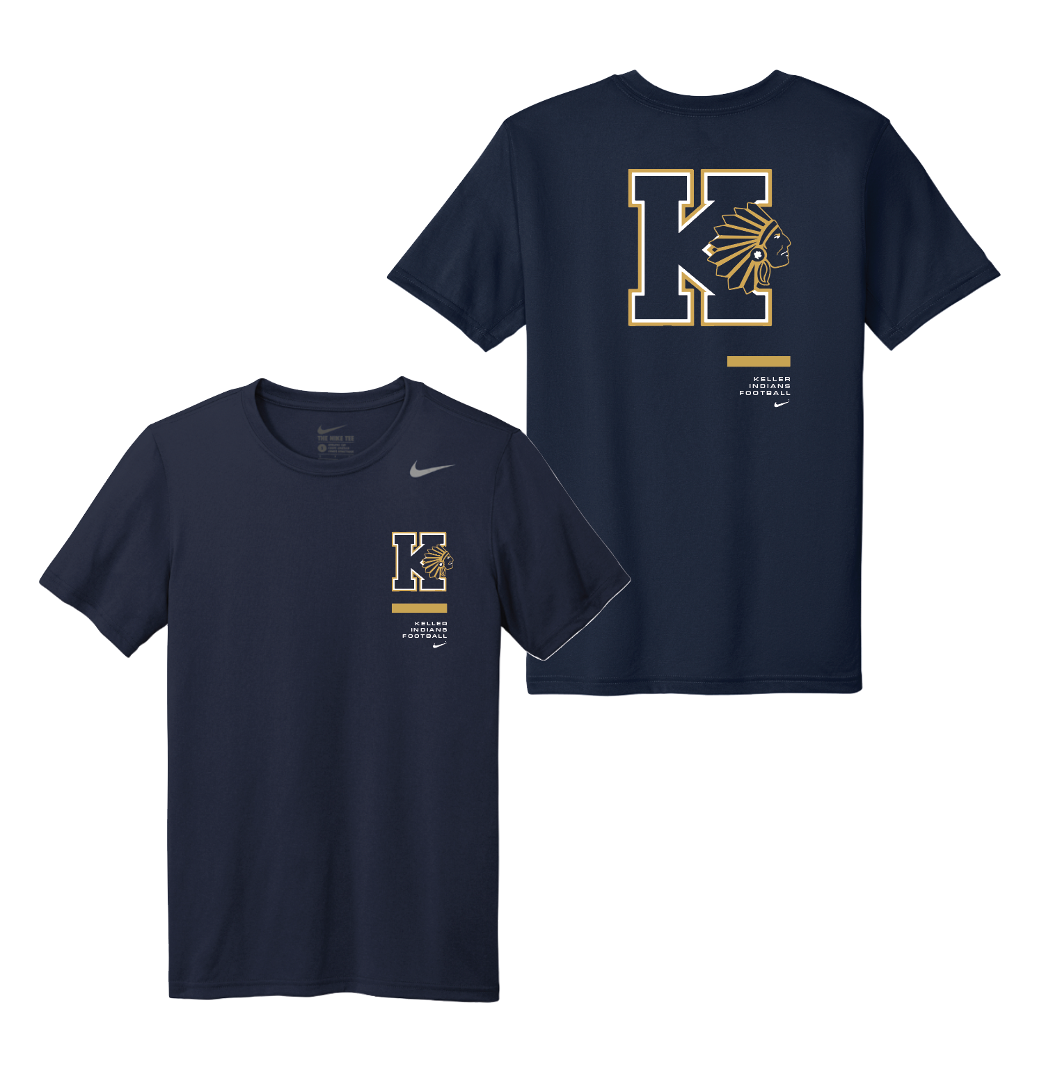 ALL-TEAM SS Unisex DriFit Tee in Navy by Nike – Keller Indians