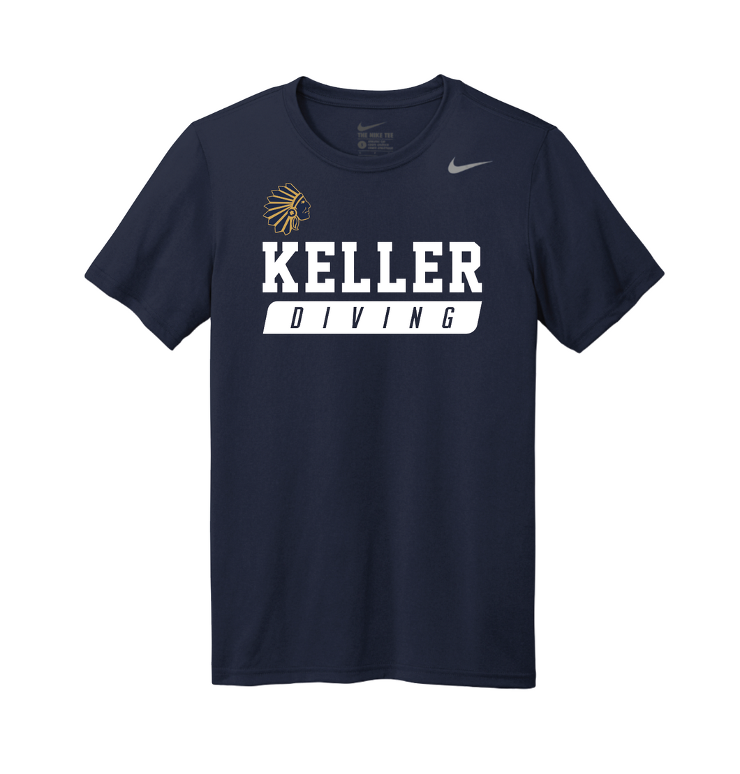 Free Dive SS Unisex DriFit Tee in Navy by Nike