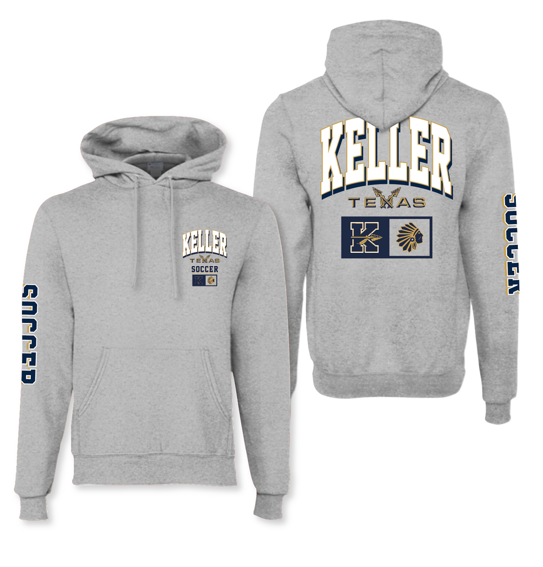 On The Pitch PO Hoodie by Champion in Grey Htr