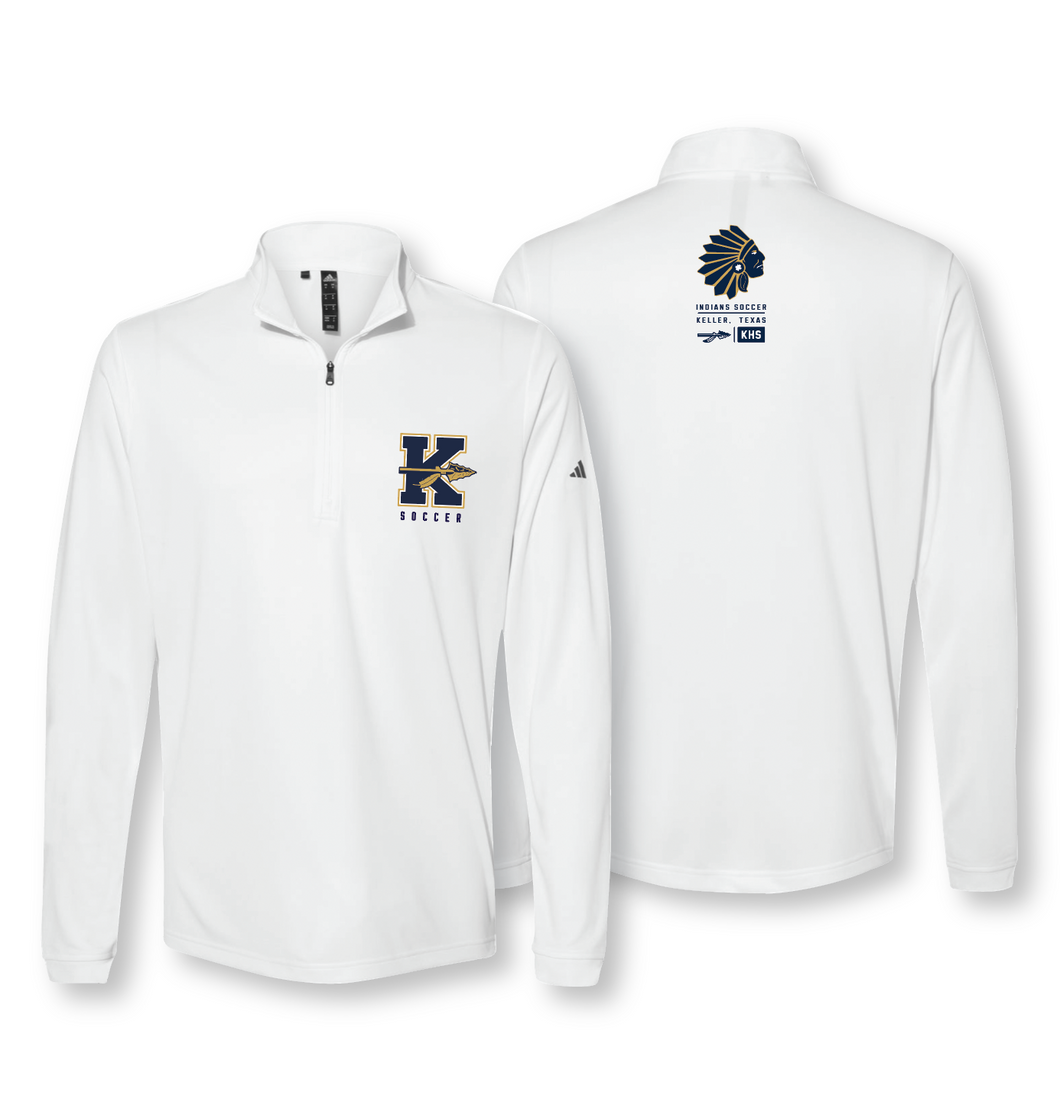 K-Stack Soccer Lightweight DriFit 1/4 Zip in White by adidas
