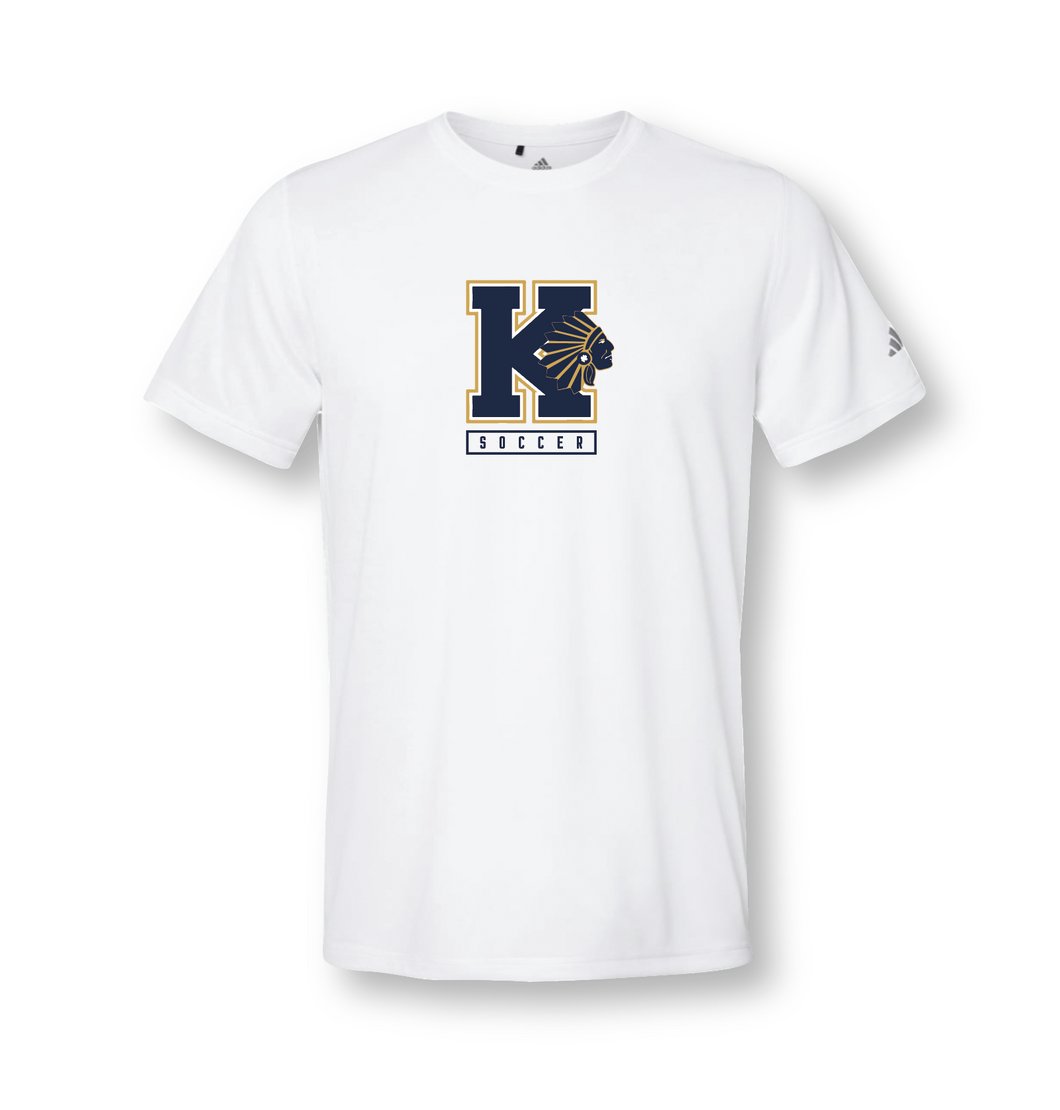 K-Strong Soccer SS Unisex DriFit Tee in White by adidas
