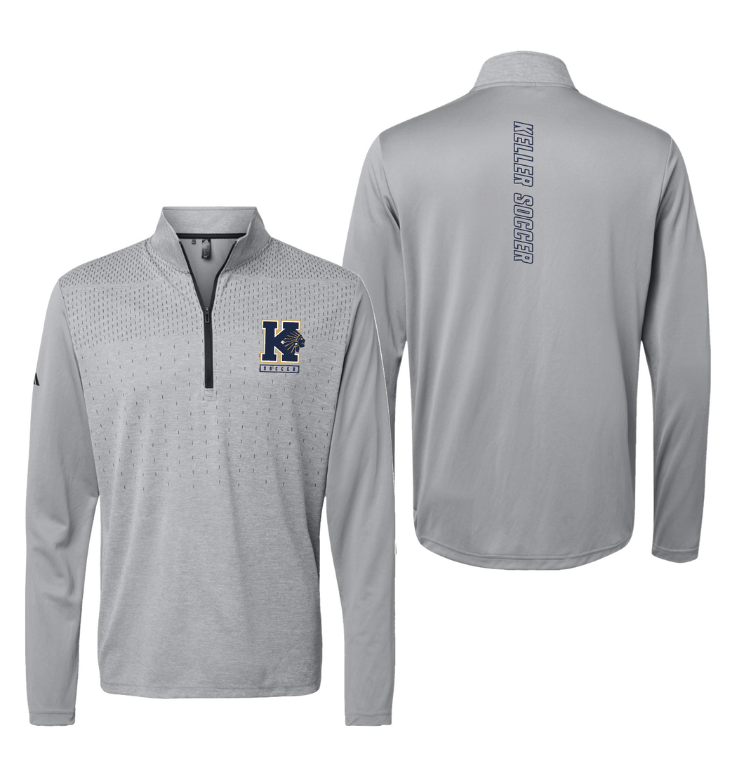 K-Stack Soccer Blocker Lightweight 1/4 Zip in Grey Htr/Grey by adidas