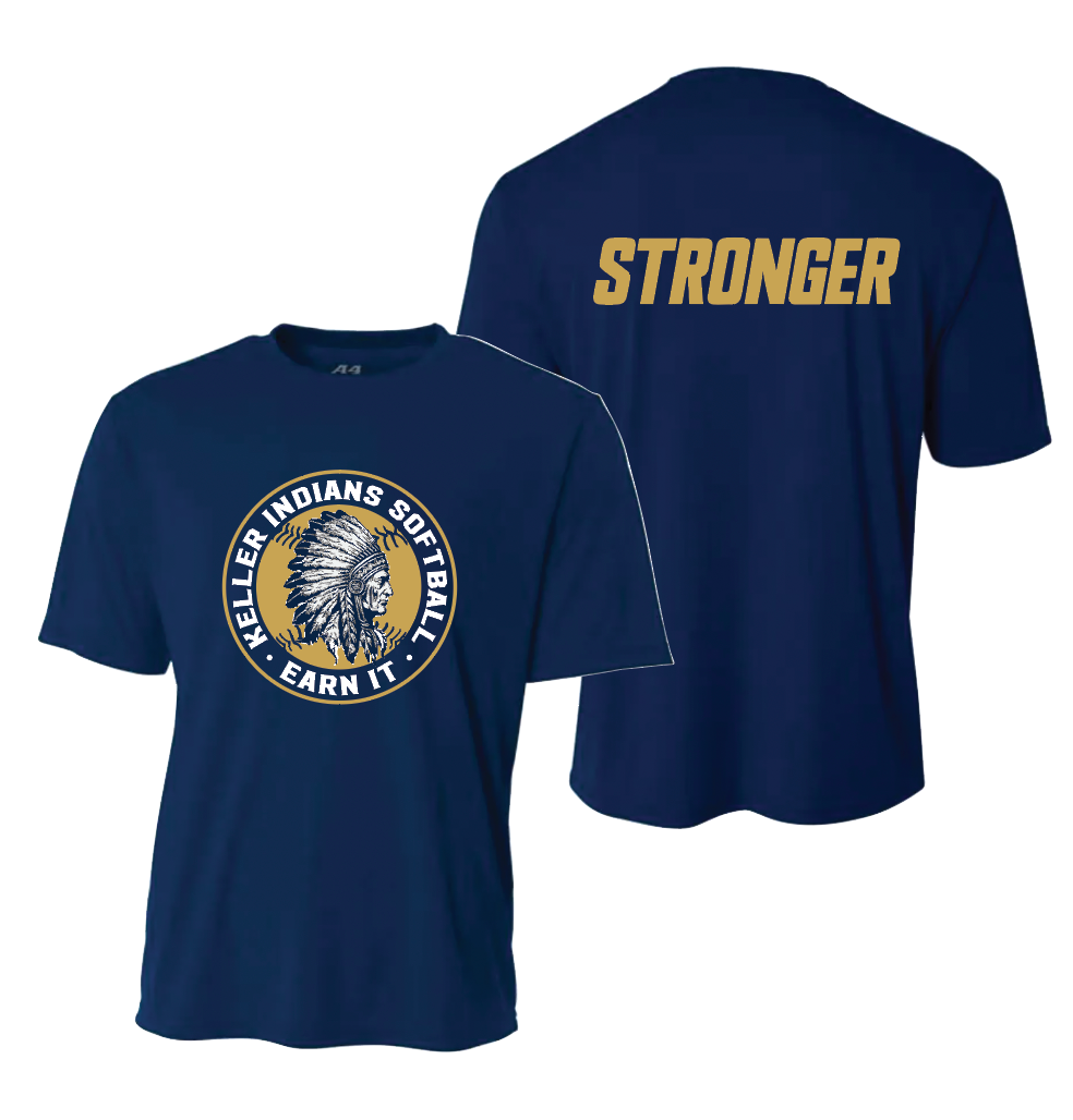 SB STRONGER SS DriFit Tee in Navy