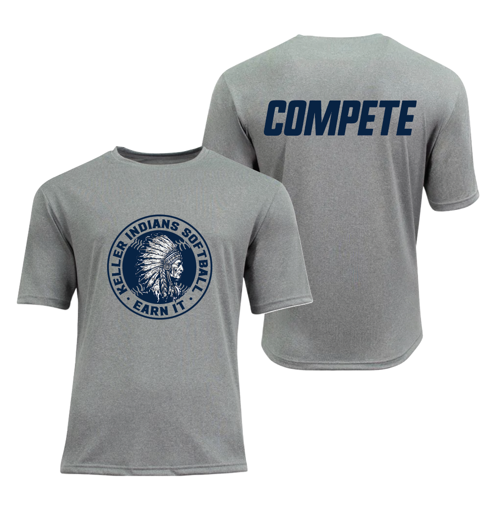 SB COMPETE SS DriFit Tee in Grey Htr