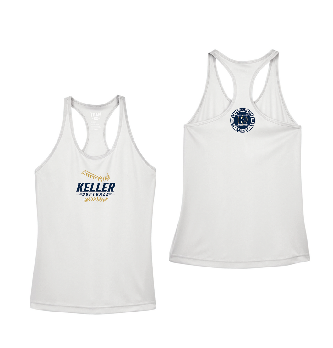 SB Bring It Racerback Tank in White