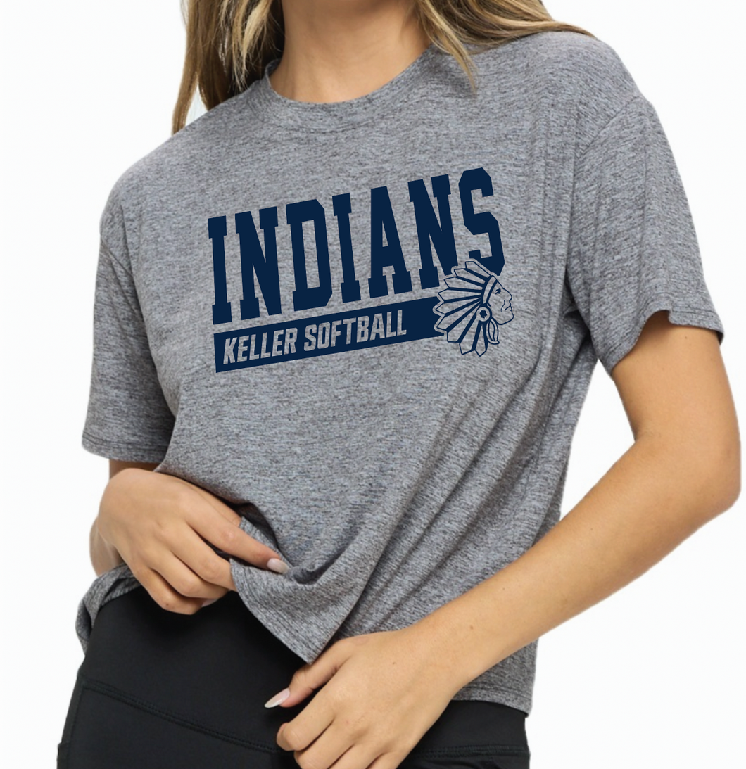 SB Can't Stop Us Cropped Boxy Tee in Grey Htr