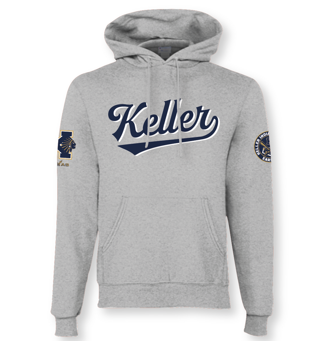 SB Scripted PO Hoodie by Champion in Grey Htr