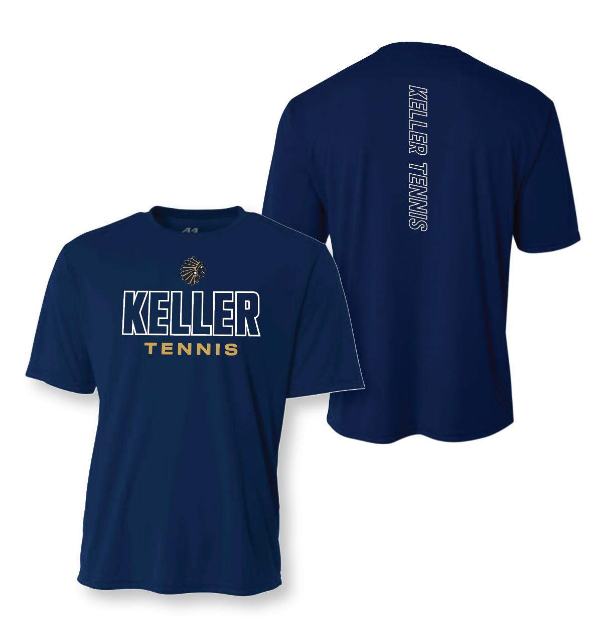 T-Shirt Uomo Calcio Tipp Kick Formazione 4-4-2 - Blu Navy, Taglia S
