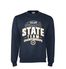 Load image into Gallery viewer, SWIM-DIVE Going To STATE Crew Sweatshirt in Navy
