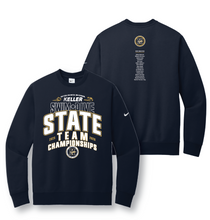 Load image into Gallery viewer, SWIM-DIVE Going To STATE Crew Sweatshirt by Nike in Navy
