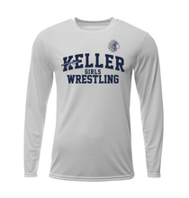 Load image into Gallery viewer, WRESTLE- GIRLS Practice LS DriFit Tee in Light Grey
