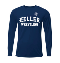 Load image into Gallery viewer, WRESTLE- GIRLS Practice LS DriFit Tee in Navy
